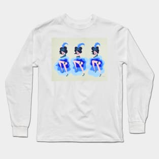 Blue Can Can Long Sleeve T-Shirt